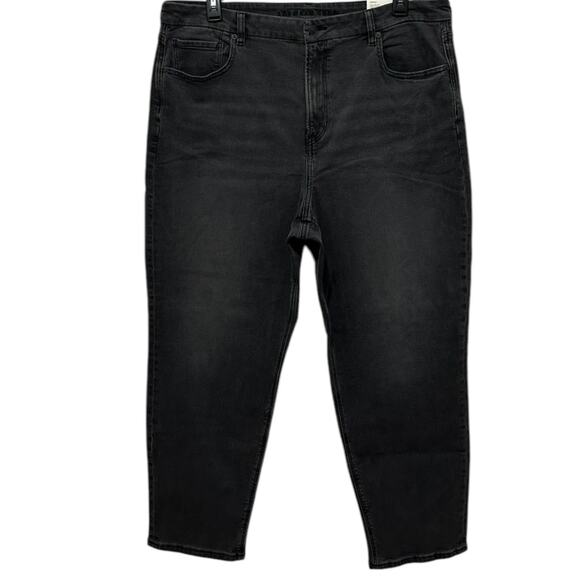 AMERICAN EAGLE OUTFITTERS Jeans Womens Size 20 Curvy Mom Jean Washed Black - Picture 1 of 8